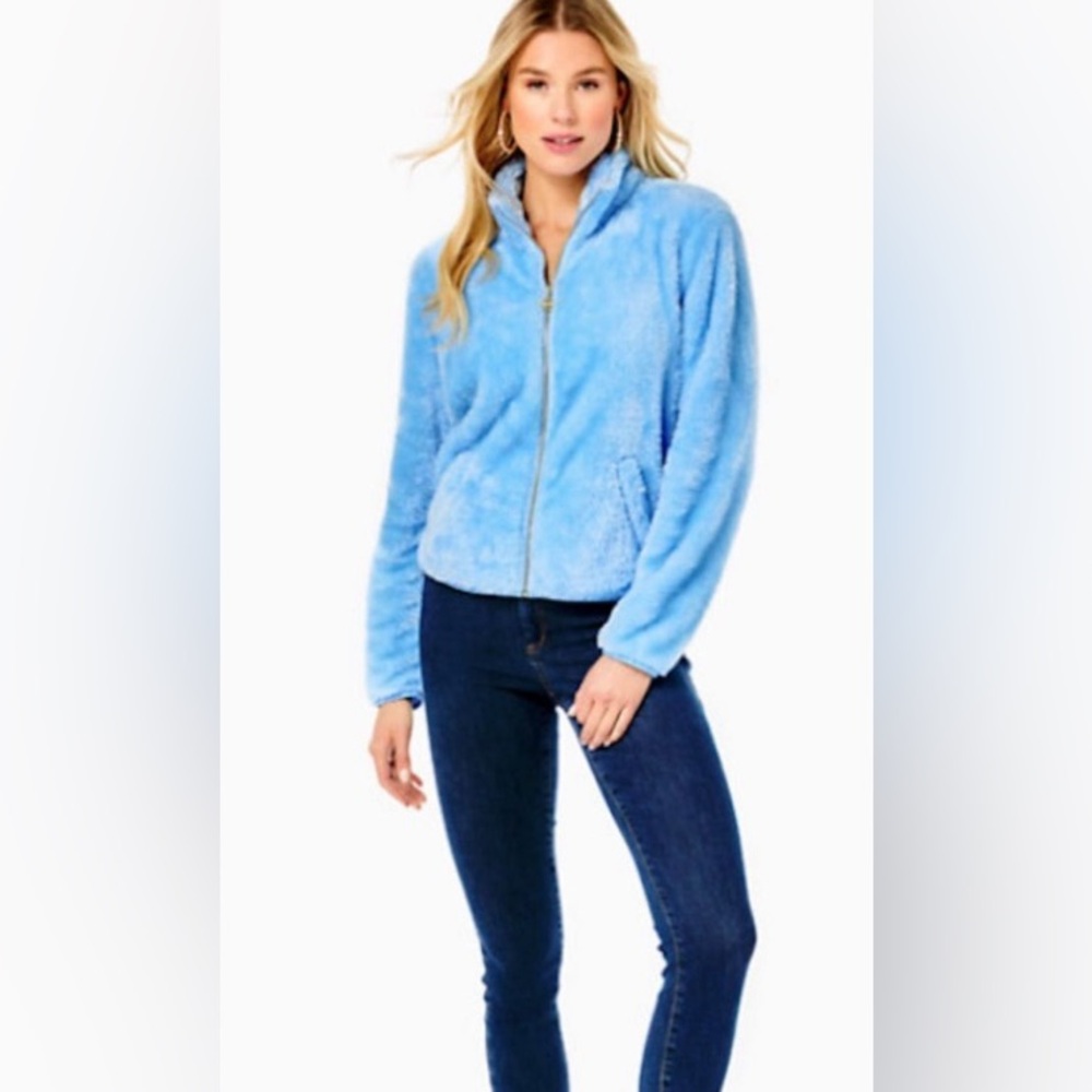 Lilly Pulitzer Ansel Zip Up Sherpa Jacket